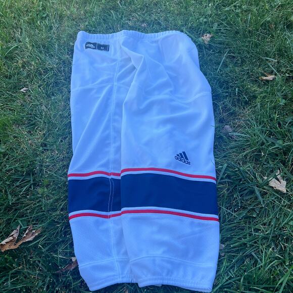 ADIDAS Red White Blue M Hockey Socks Polyester EUC - Picture 1 of 4